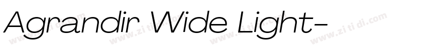 Agrandir Wide Light字体转换